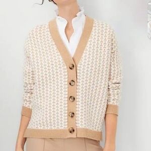 Ann Taylor textured V-neck cardigan sweater size XXS